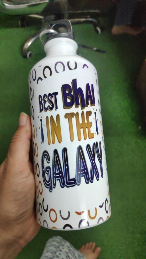 Best Bhai in the Galaxy Bottle with 3 Rakhis
